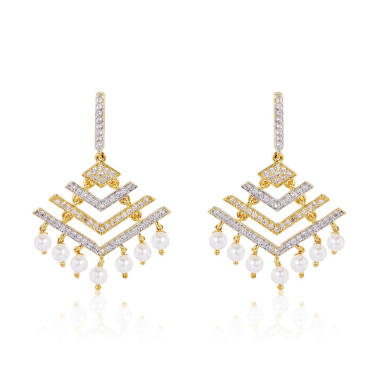 Amara Dangler Earrings - Gold & Silver
