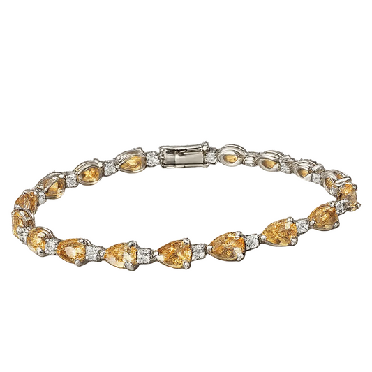 Champagne Diamond Bracelet - Silver