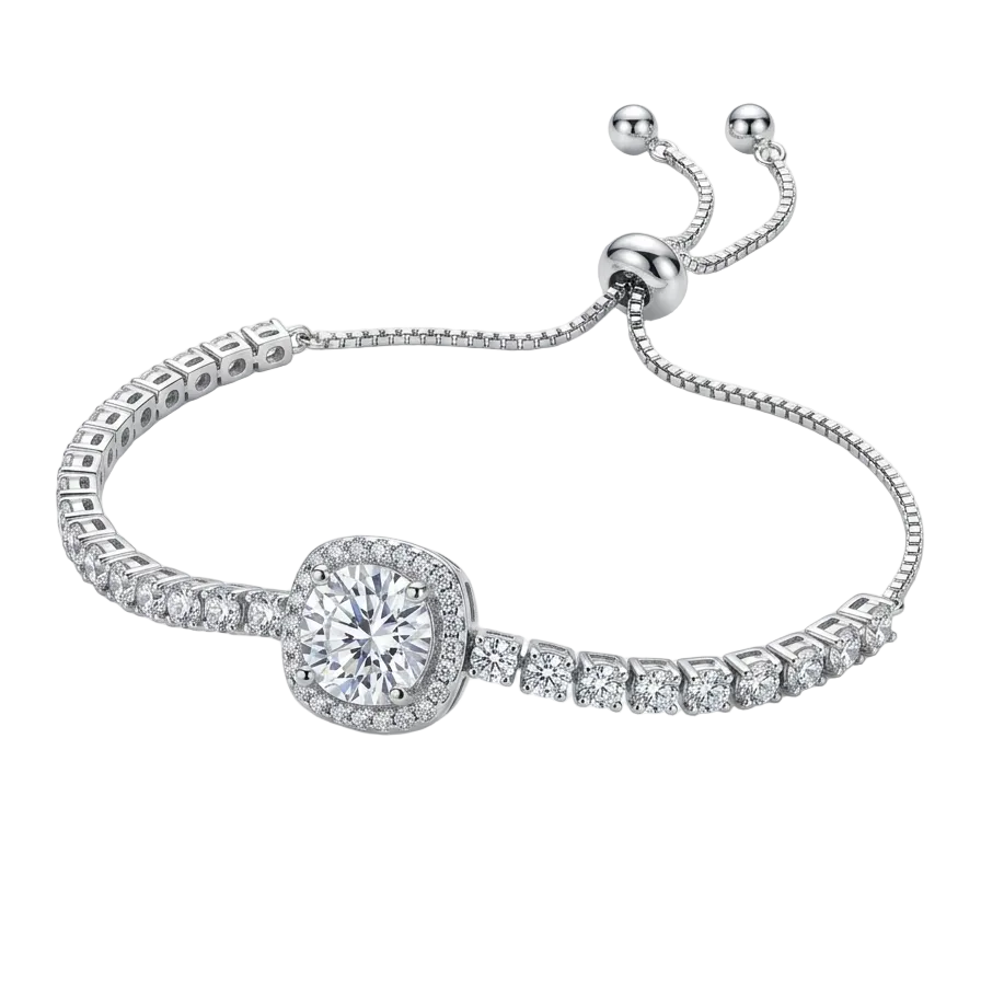 Nova - Solitaire Diamond Bracelet - Silver