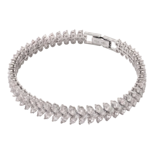 Traya Tennis Bracelet - Silver