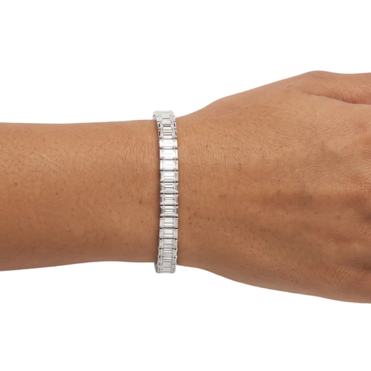 Baguette Tennis Bracelet - Silver