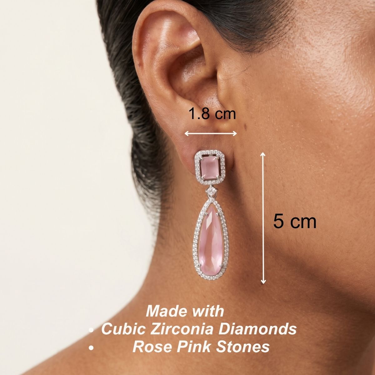 Blush Dangler earrings - Pink