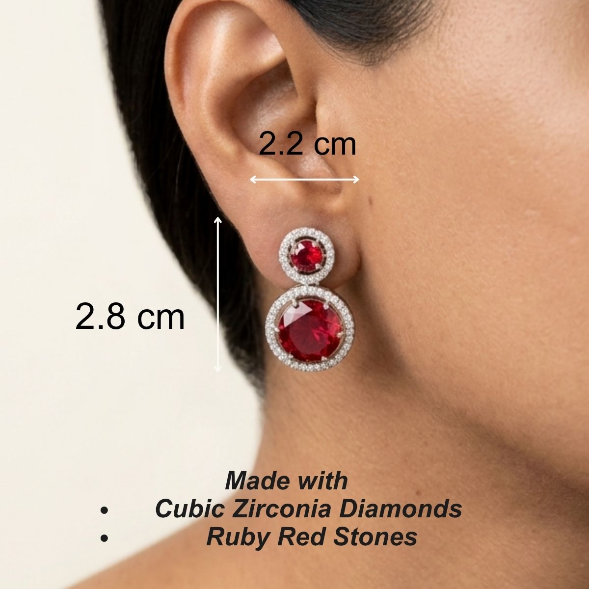 Azra Earrings - Red