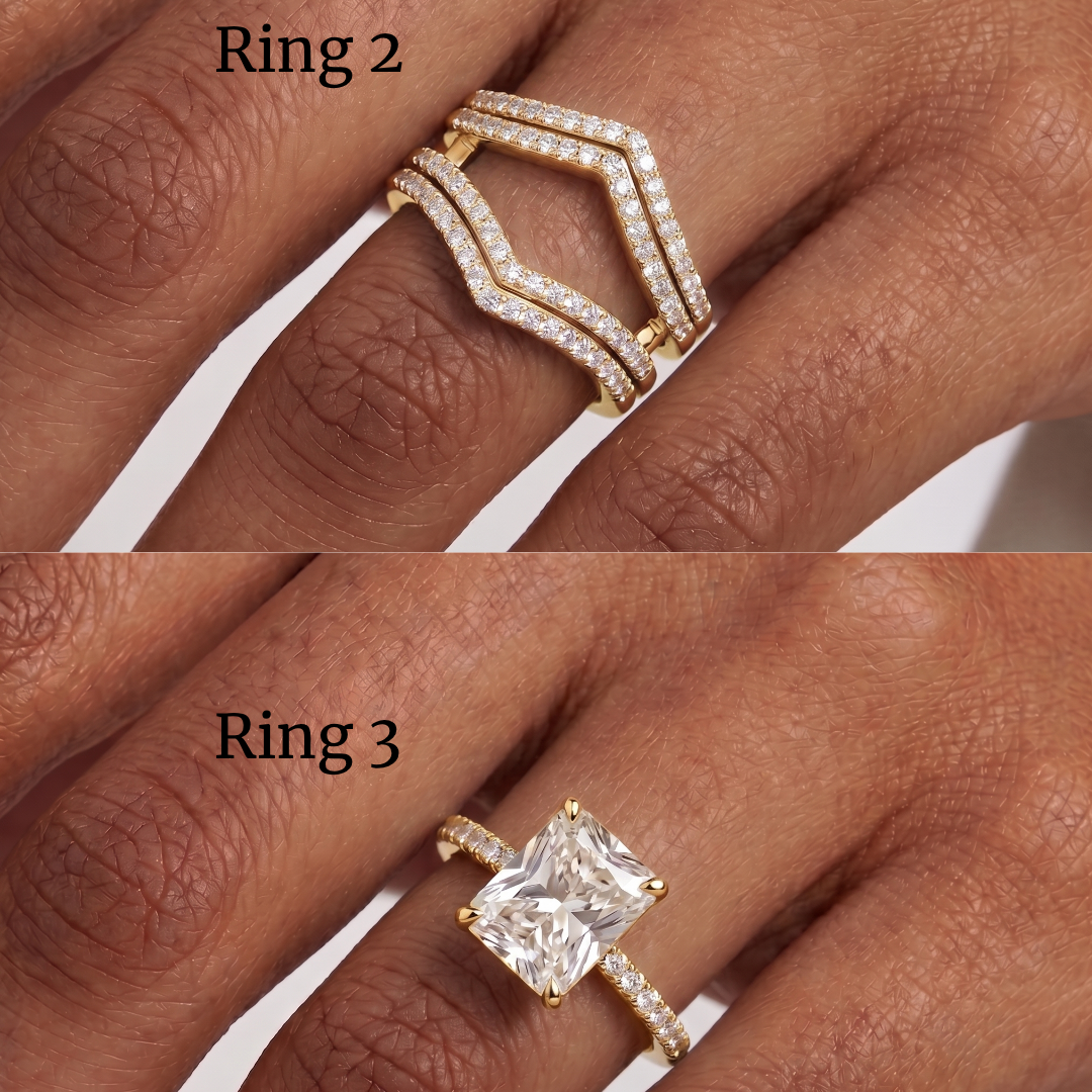Shaina - 3-In-1 Ring Cocktail Ring - Gold - 3.25 CT