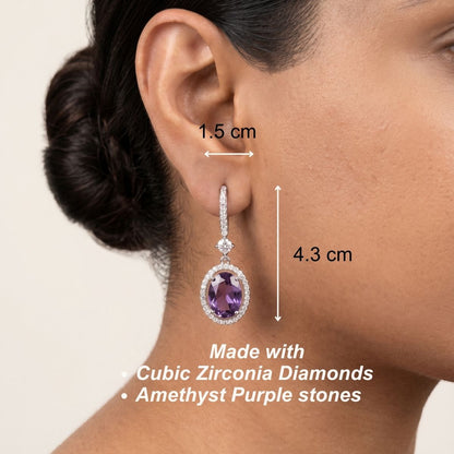 Moonbeam Hook Earrings - Purple