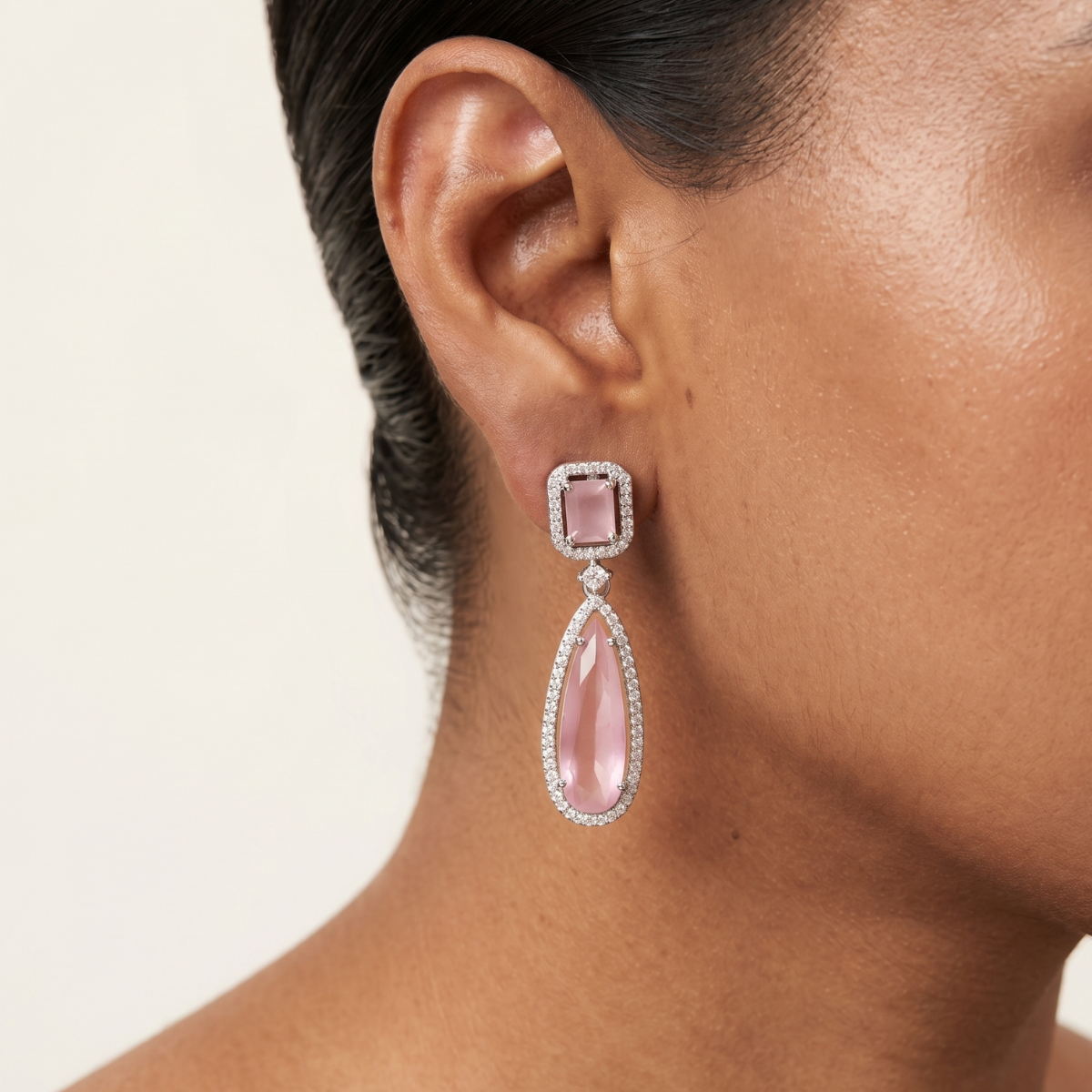 Blush Dangler earrings - Pink