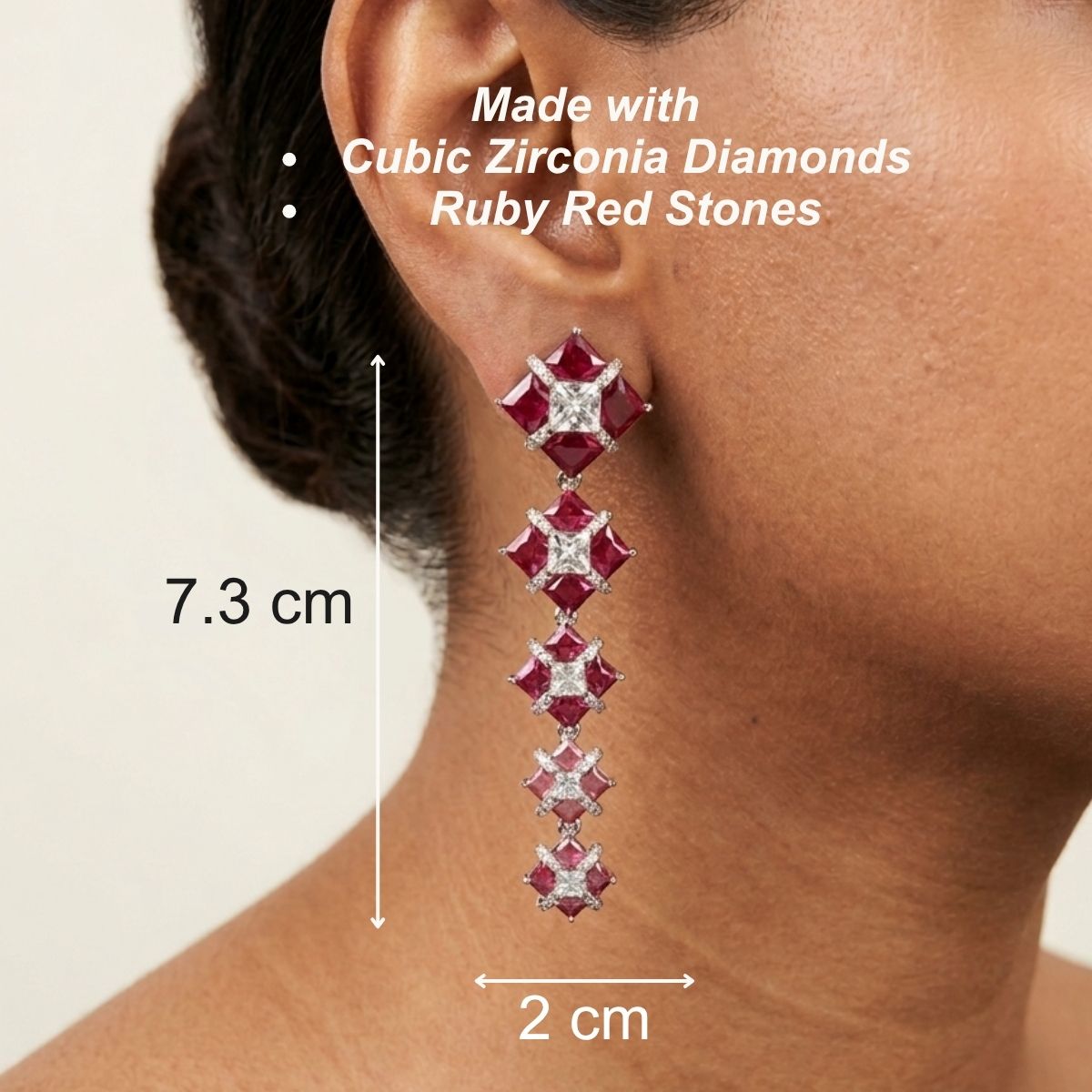 Lumi Earrings - Red