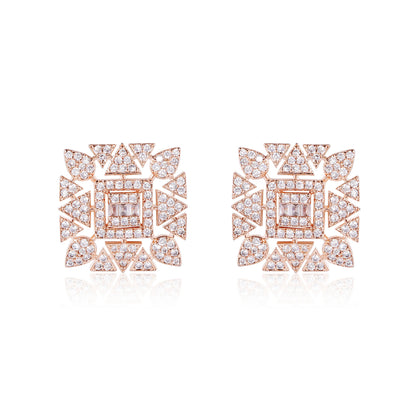 Mirage Stud Earrings - Rose Gold