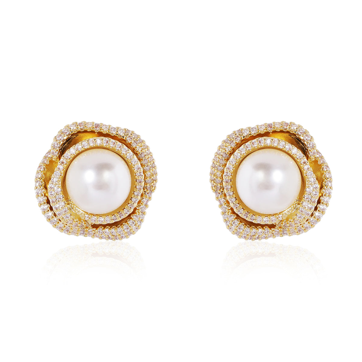 Rose Rain Earrings-Gold