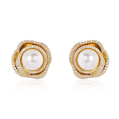 Rose Rain Earrings-Gold