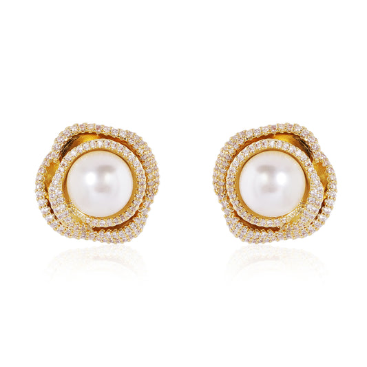 Rose Rain Earrings-Gold