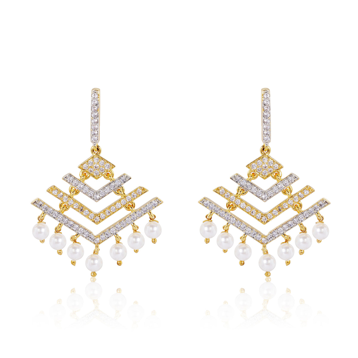 Amara Dangler Earrings - Gold & Silver