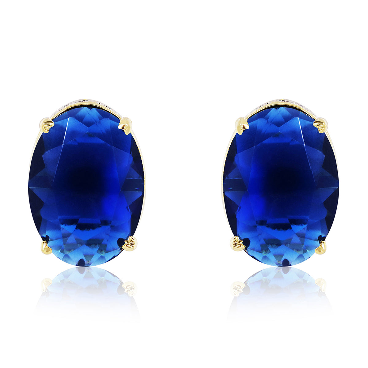 Bedazzled Stud Earrings - Blue