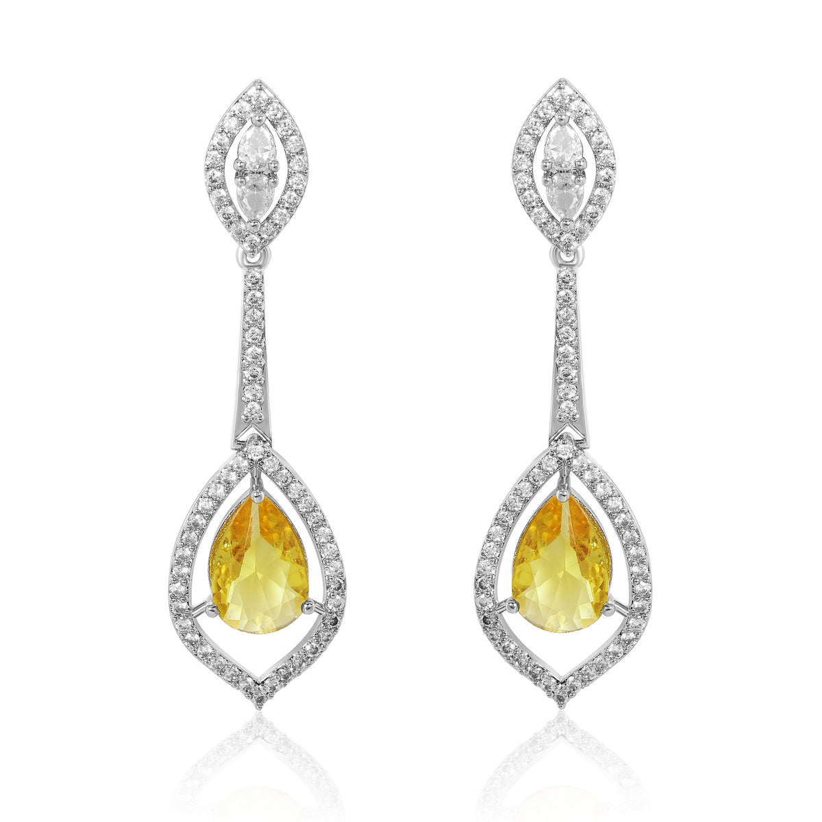 Radiant Drop Earrings - Yellow