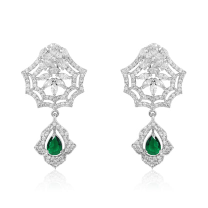 Duchess Drop Earrings - Green