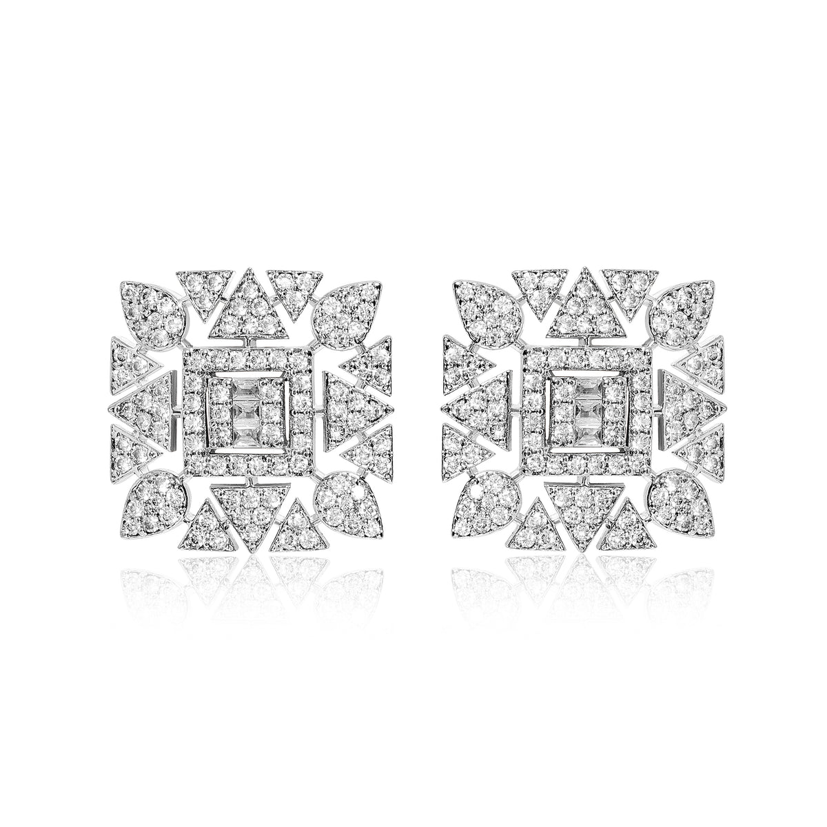 Mirage Stud Earrings - Silver