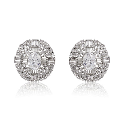 Mist Stud Earrings - Silver