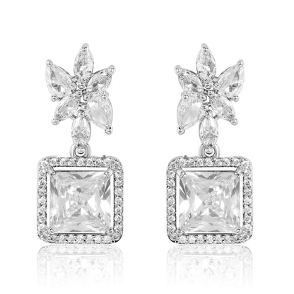 Star drop Earrings - Silver
