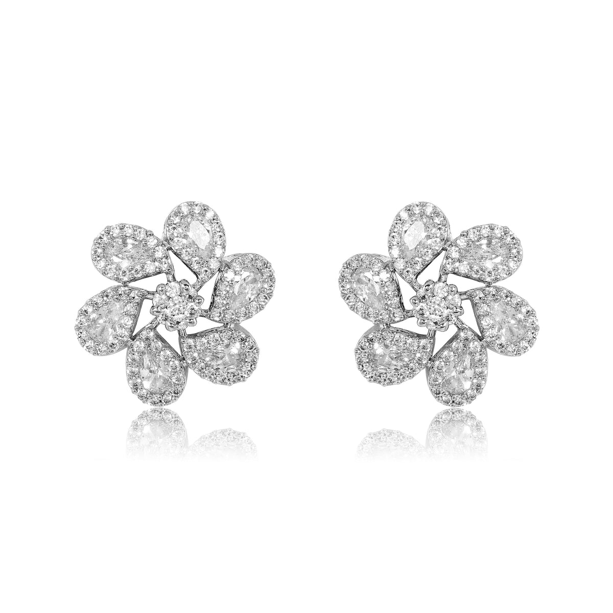 Bloom Stud Earrings - Silver