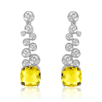 Huda Dangler Earrings - Yellow