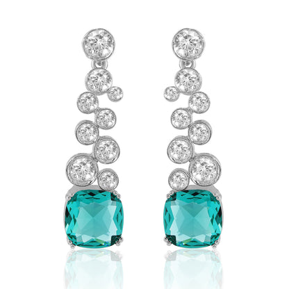 Huda Dangler Earrings - Green