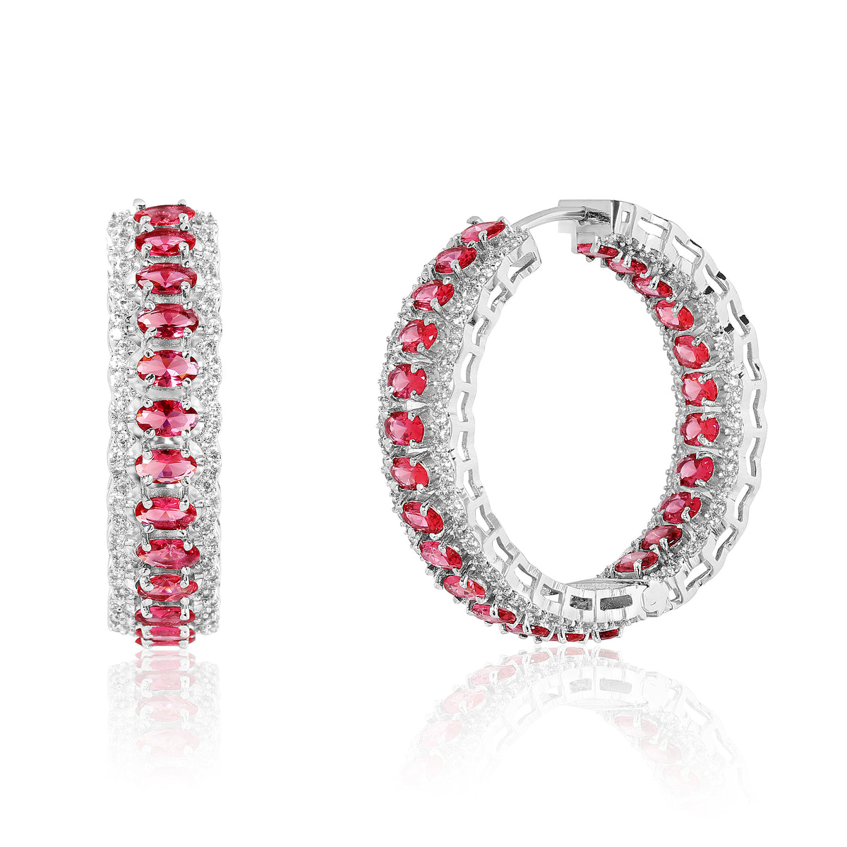 Royal Arc Hoops - Ruby Red