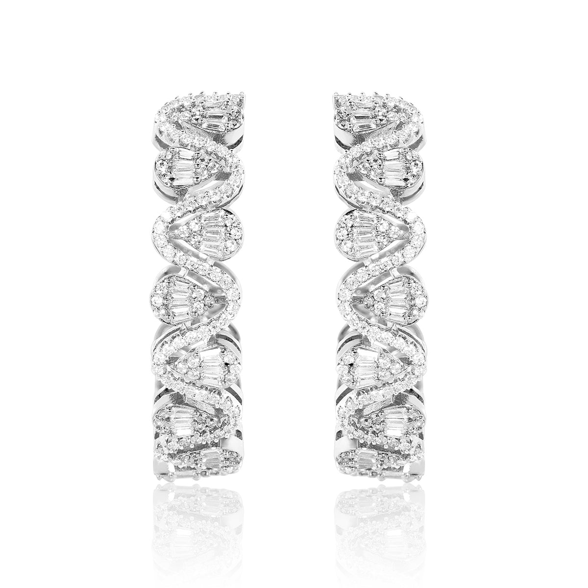 Silver Halo Hoops