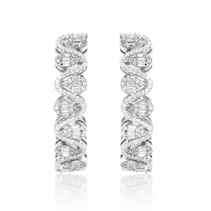 Silver Halo Hoops