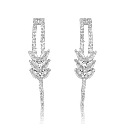 Taara Hoops - Diamond Silver