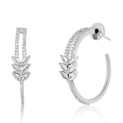 Taara Hoops - Diamond Silver