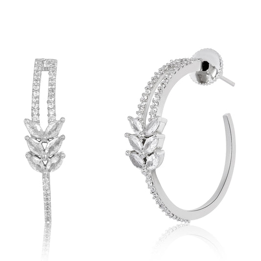 Taara Hoops - Diamond Silver