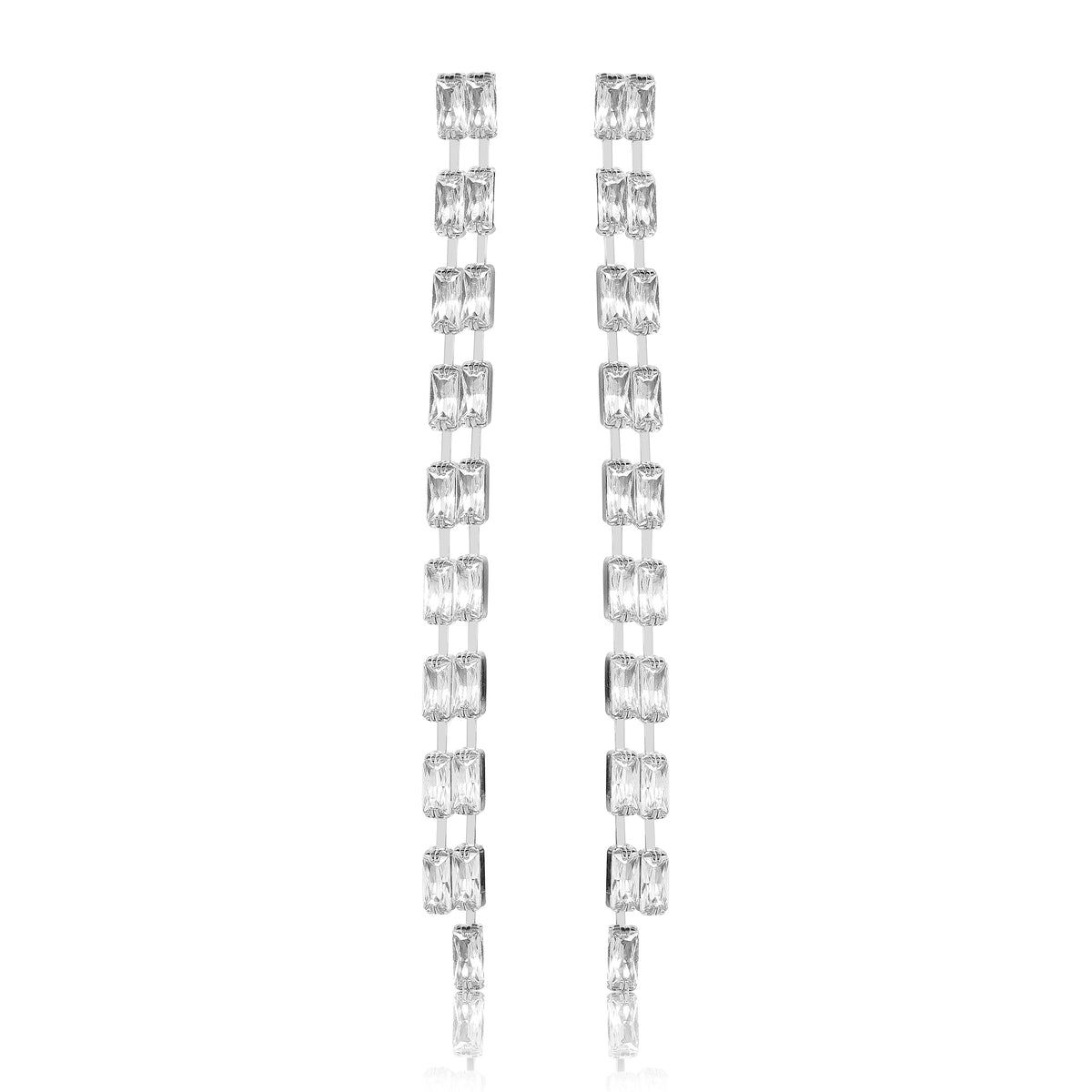 Shimmer Song Earrings - Baguettes