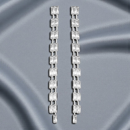 Shimmer Song Earrings - Baguettes