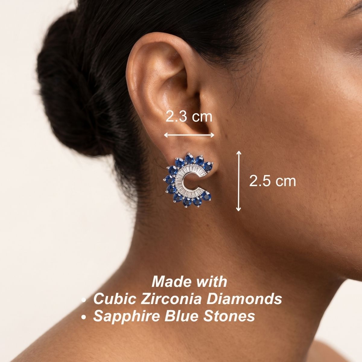 Orbit Stud Earrings - Blue