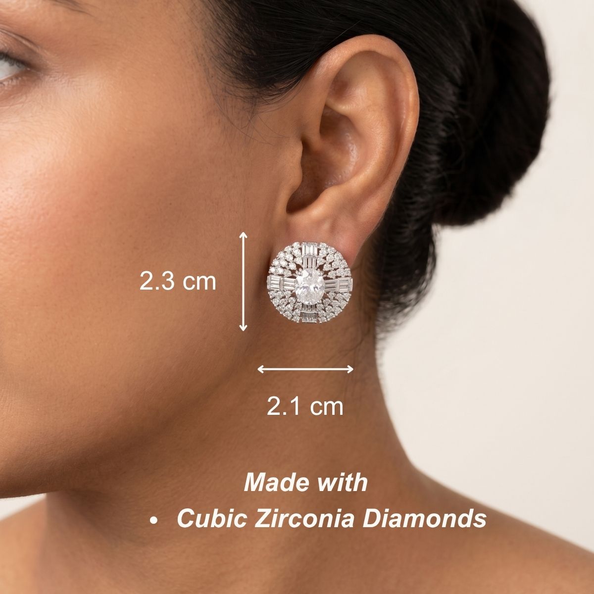 Mist Stud Earrings - Silver