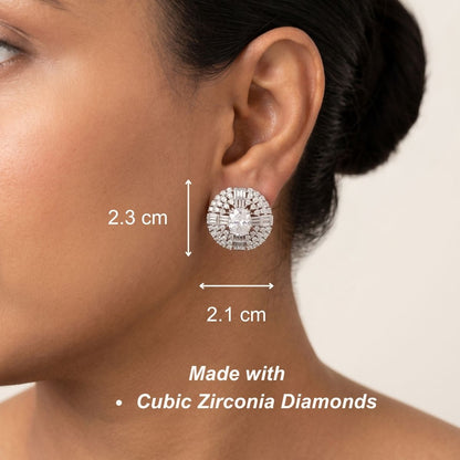 Mist Stud Earrings - Silver