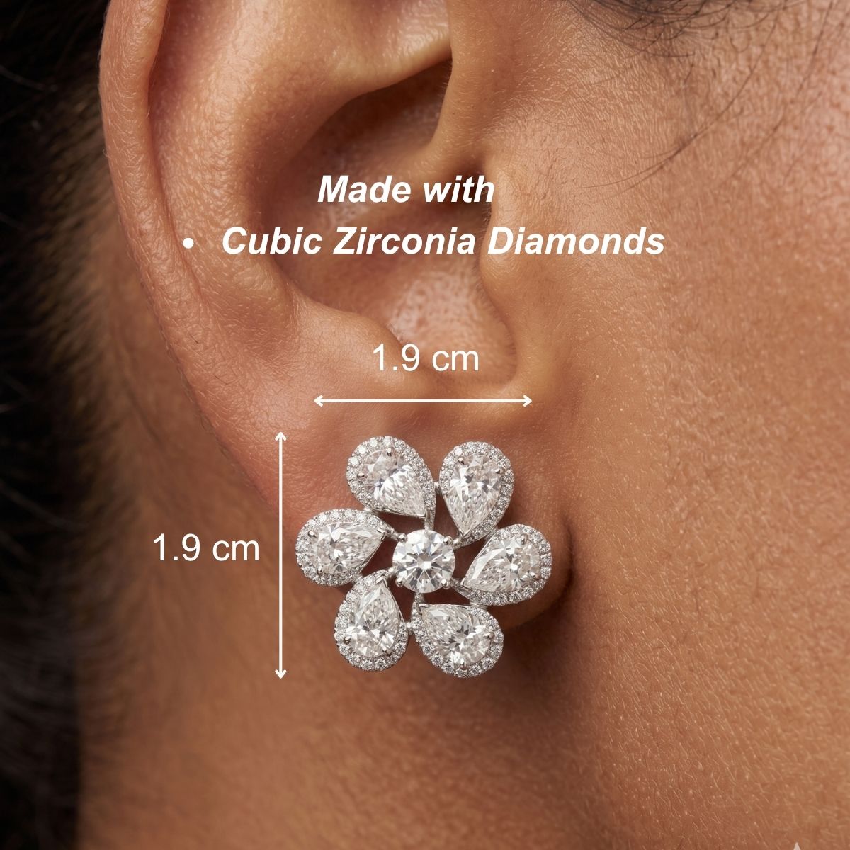 Bloom Stud Earrings - Silver