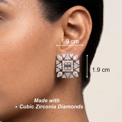 Mirage Stud Earrings - Silver