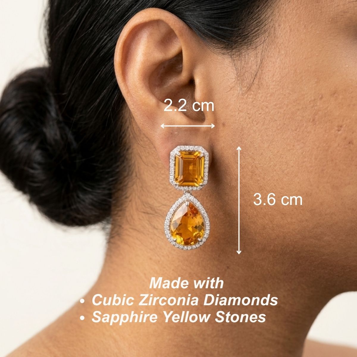 Sara Earrings - Yellow