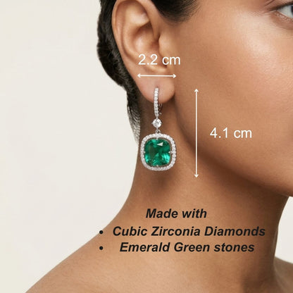 Lume Hook Earrings - Green