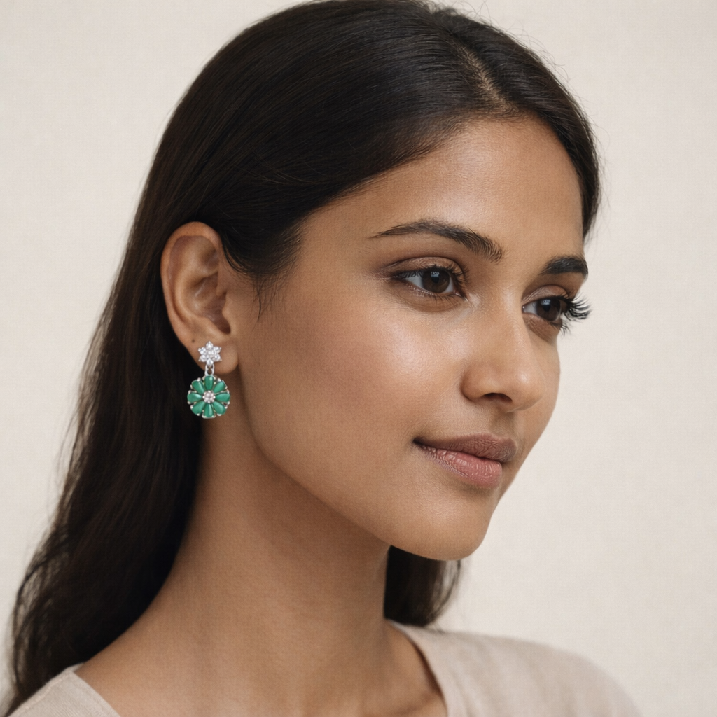 Ira Earrings - Green