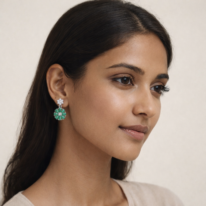 Ira Earrings - Green