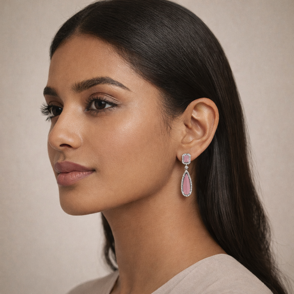 Blush Dangler earrings - Pink