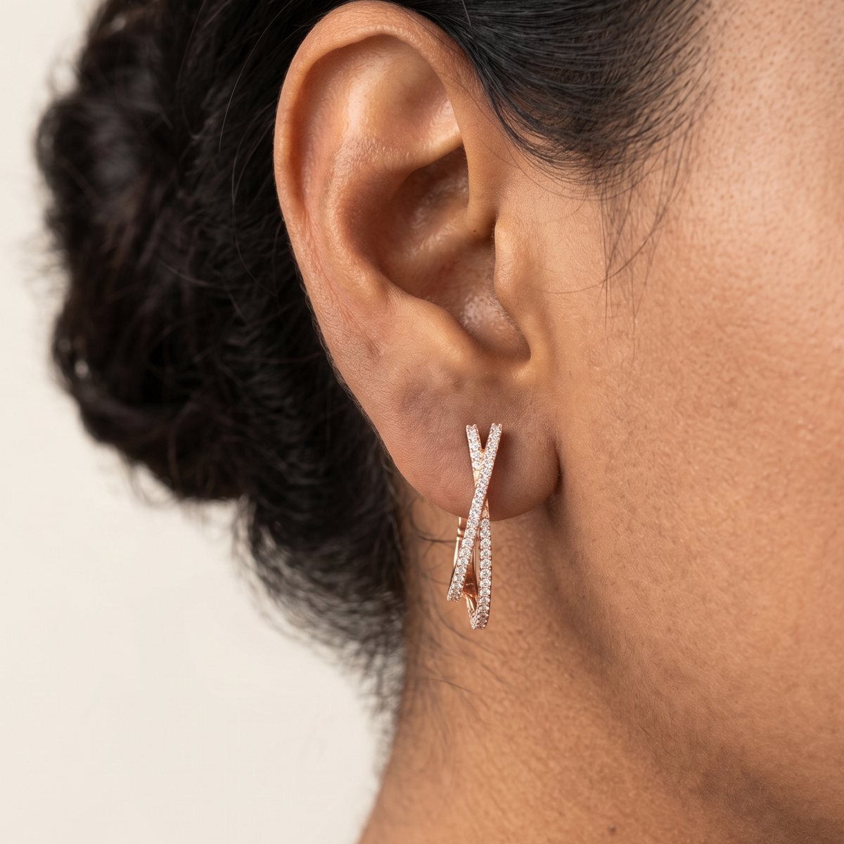 Nayra Hoops - rose gold