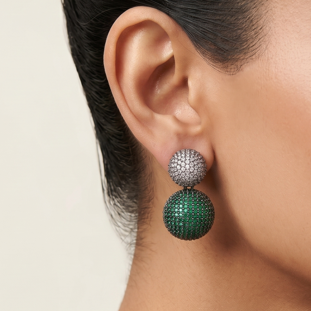 Lucent Earrings - Green