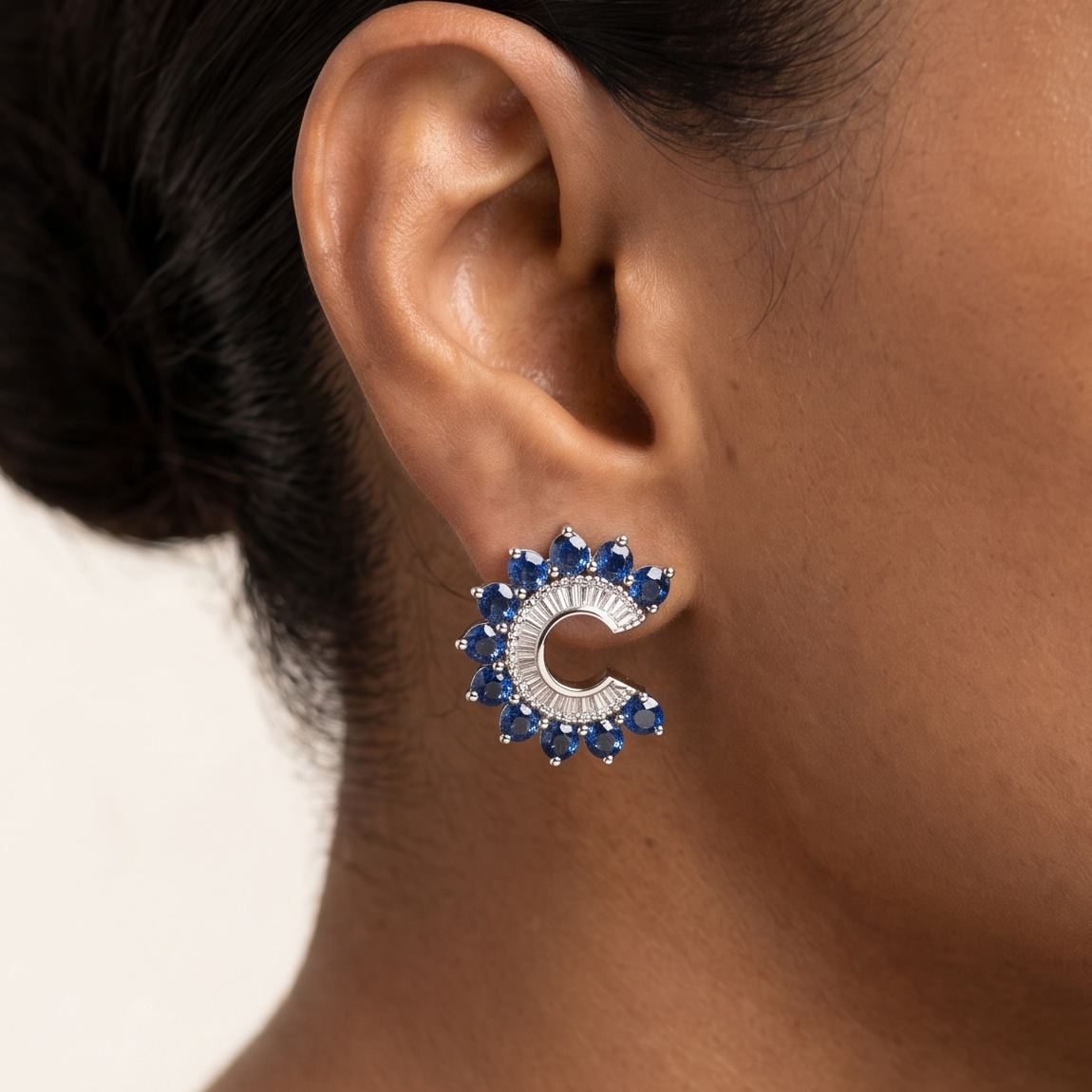 Orbit Stud Earrings - Blue