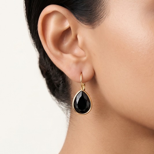 Celeste Earrings - Black & Gold
