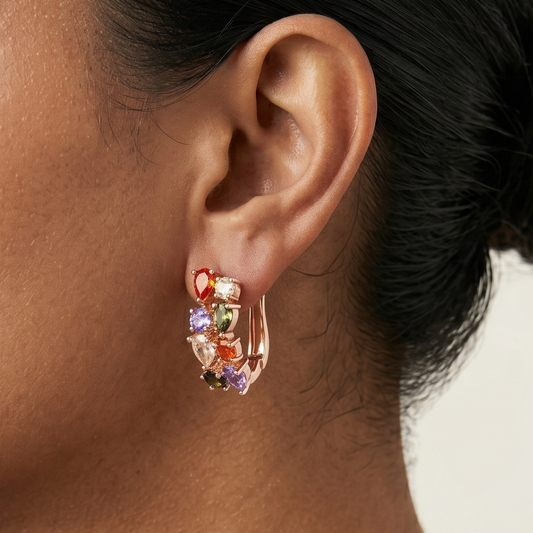 Navratana Earrings - Multicolour