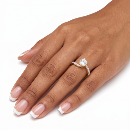 Infinity Solitaire Ring - Gold - 1 CT