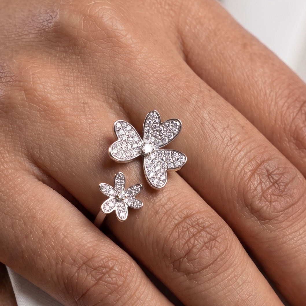 Floral Ring - Silver
